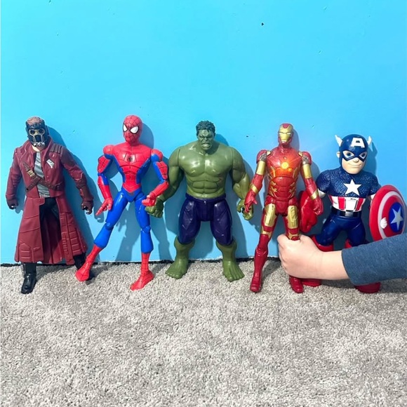 Marvel 12โ Electronic Figures: Star-Lord Spiderman Hulk Iron Man Captain America - Picture 3 of 3